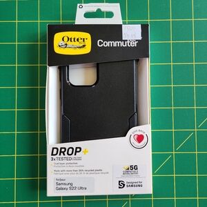 🆕OtterBox Commuter Drop+ Black Case for Samsung Galaxy S22 Ultra